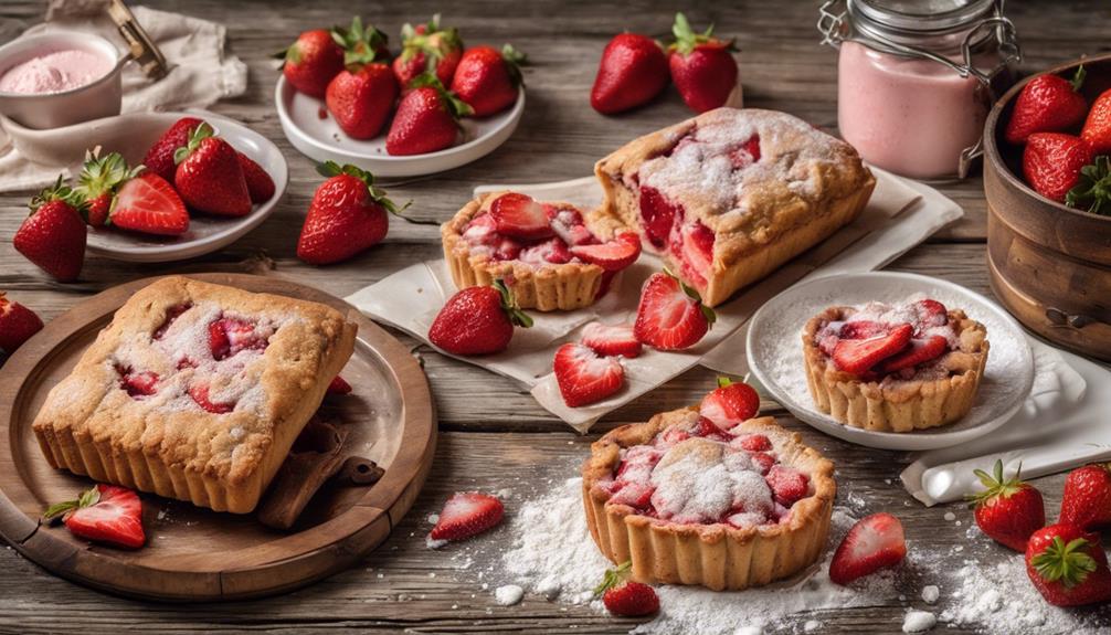 delicious treats with fruit